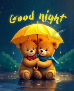 rainy good night images