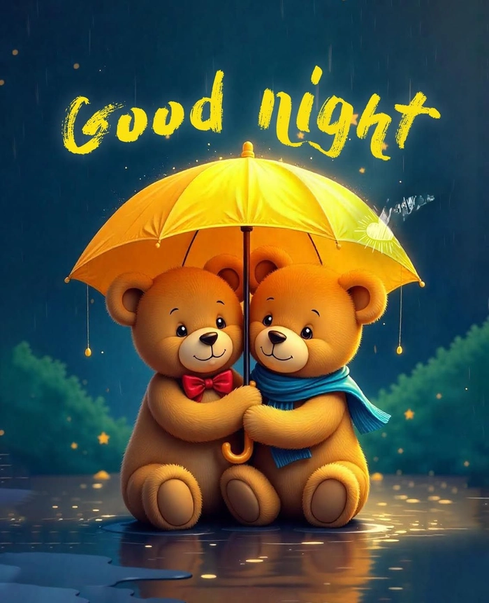 rainy good night images