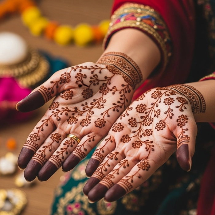 rakhi mehndi design arabic