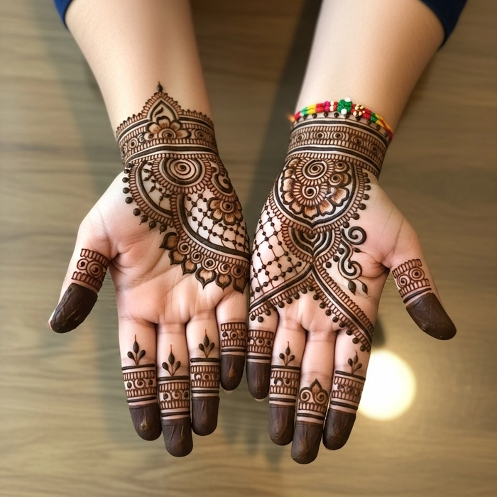 rakhi mehndi design easy