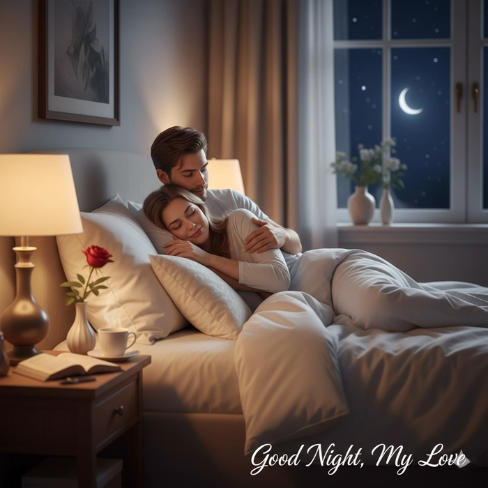 romantic good night image for girlfriend