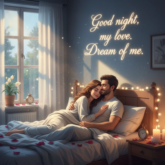 romantic good night love images for girlfriend