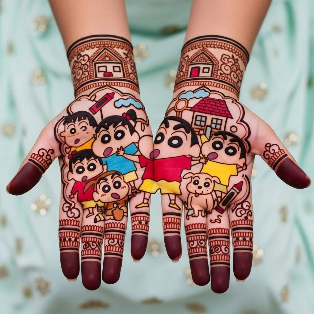 shin-chan wali mehndi design