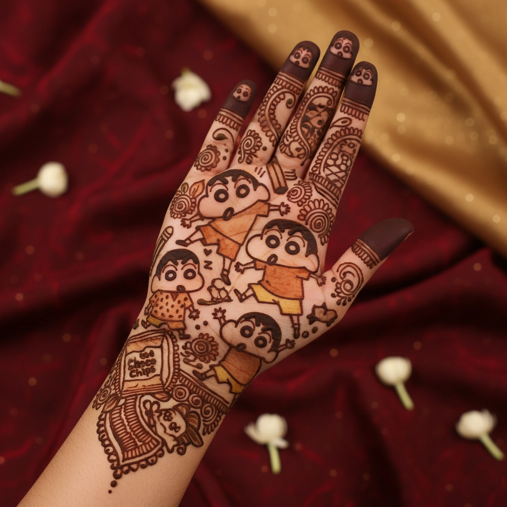 shinchan henna design
