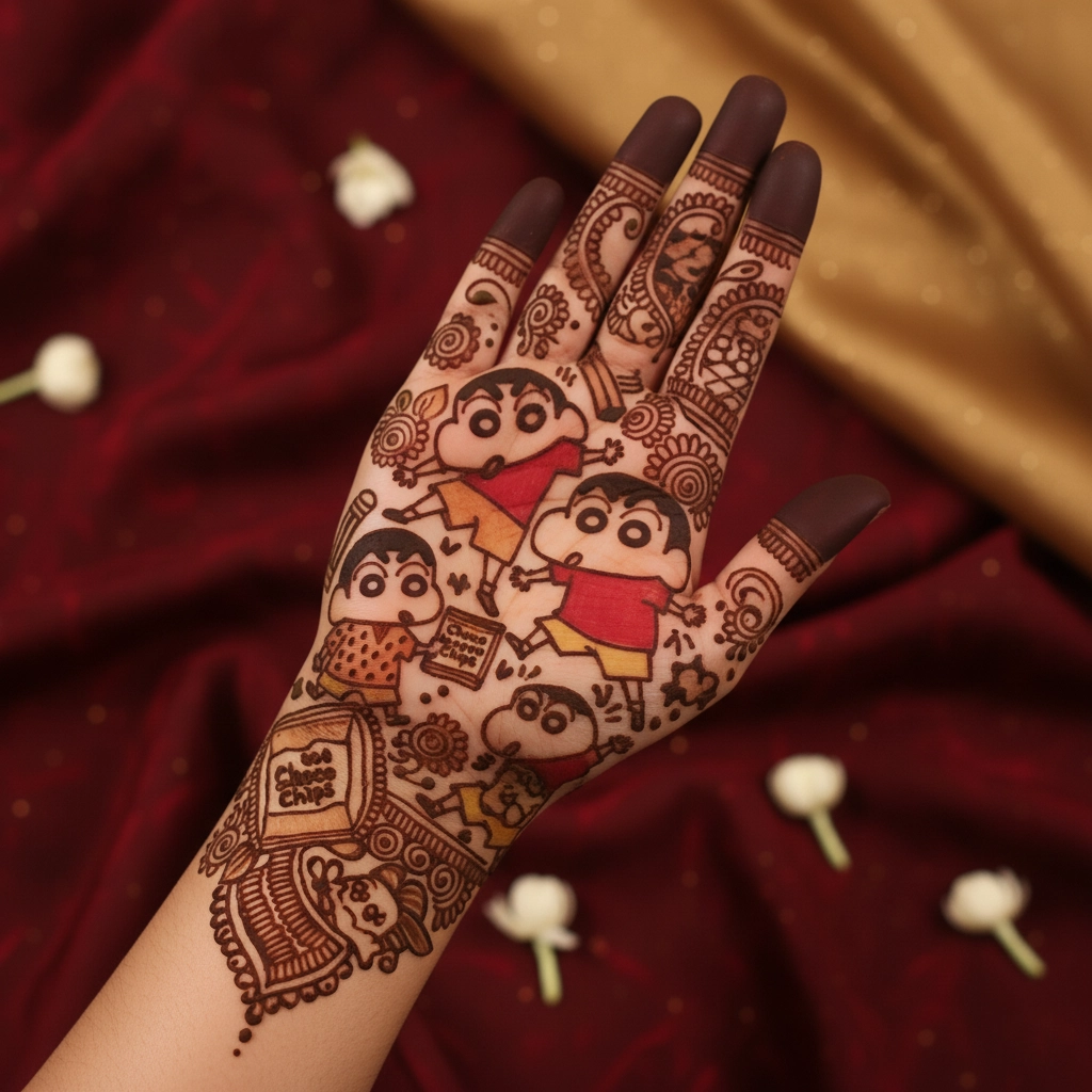 shinchan henna designs