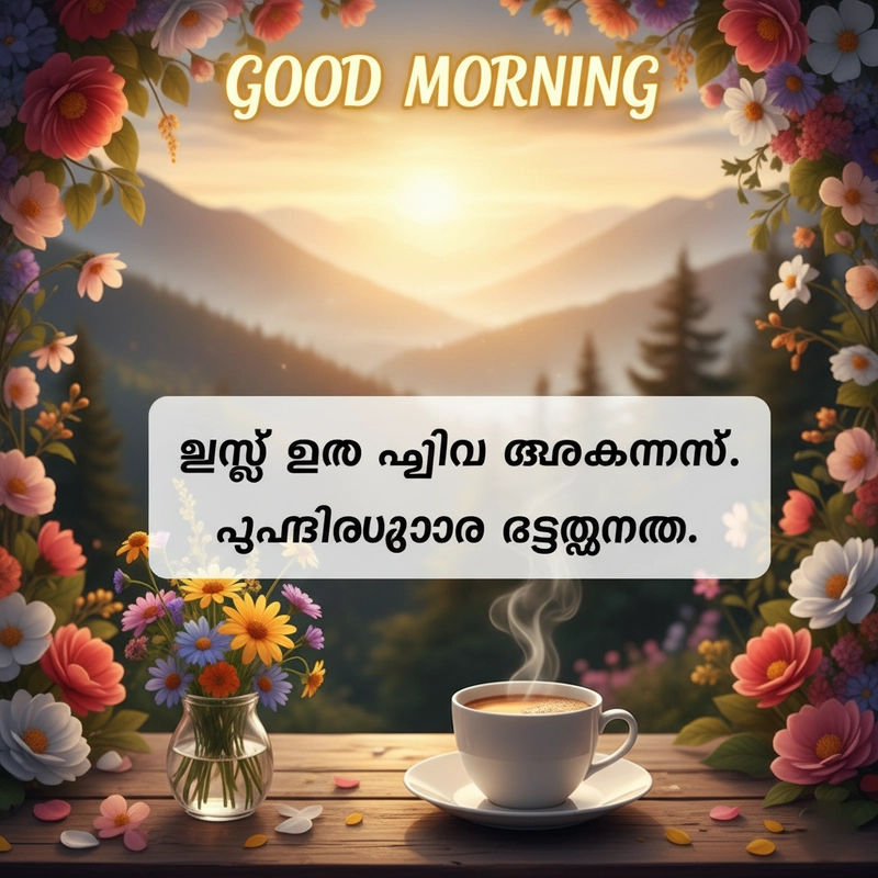 short positive good morning quotes in malayalam with images