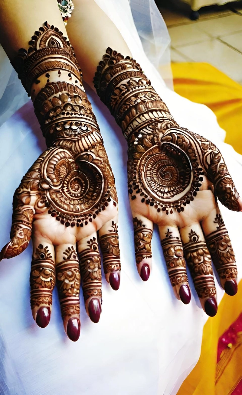 simple mehndi design aage ka full hand