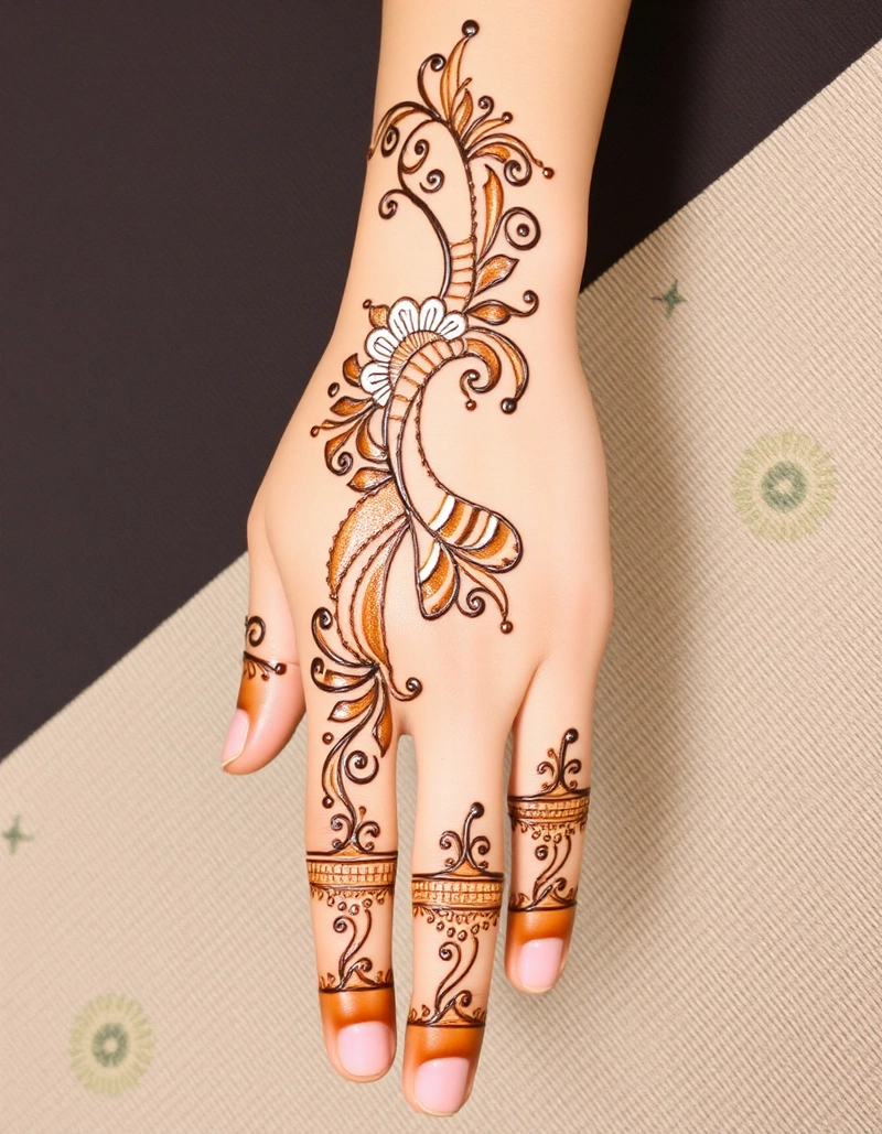 simple mehndi design aage ka photo