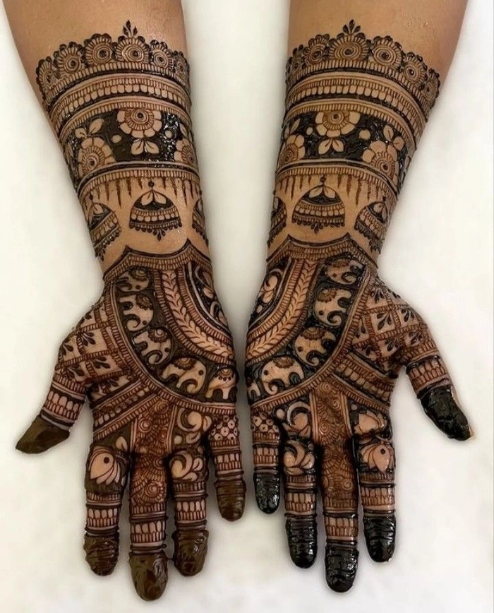 simple mehndi designs for sawan