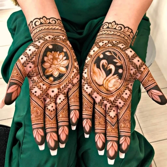 simple rajasthani mehndi design photo