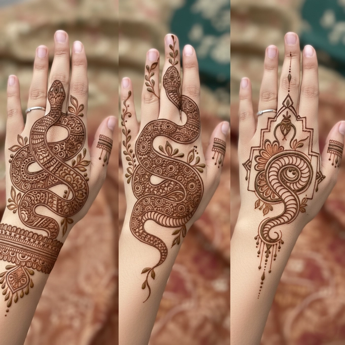snake henna tattoo designs