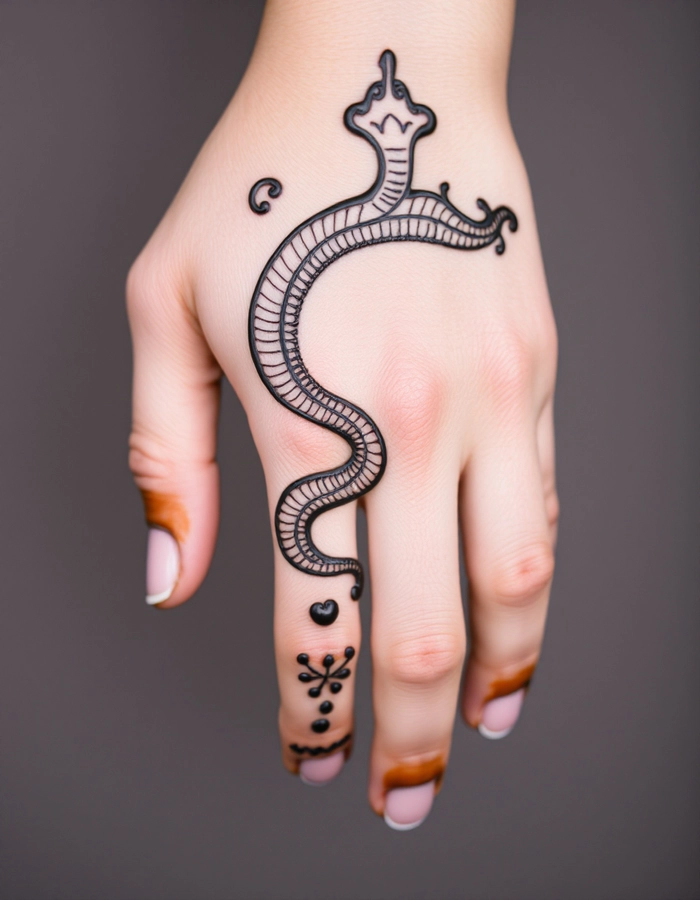 snake mendi design