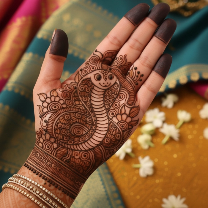 snake tattoo mehndi design