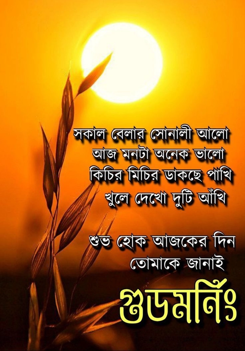sunday good morning images in bengali