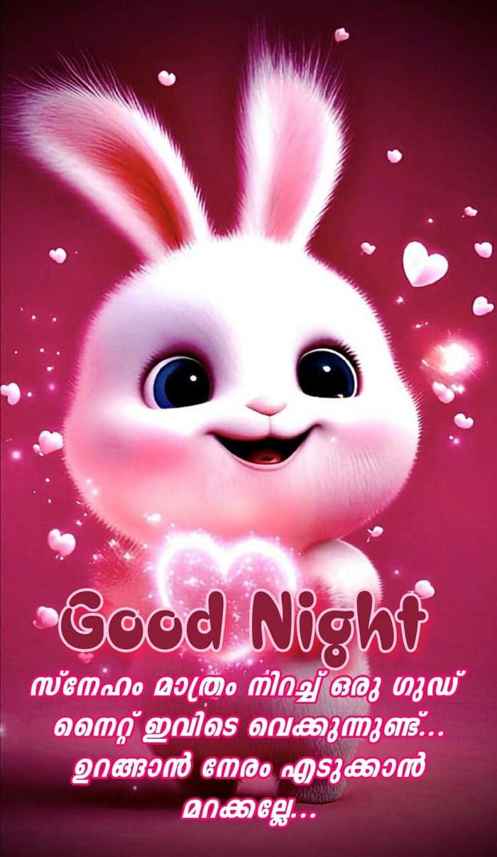 sweet malayalam good night wish