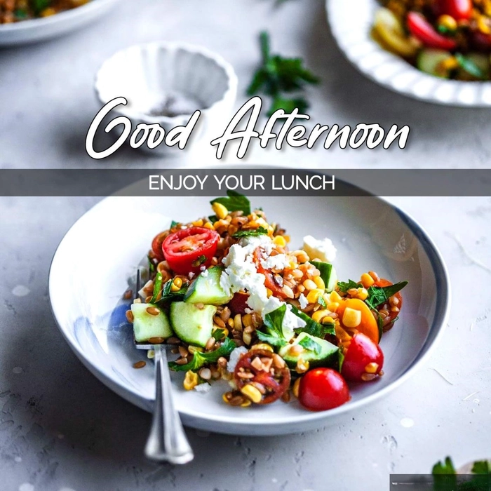 whatsapp good afternoon images with your lunch