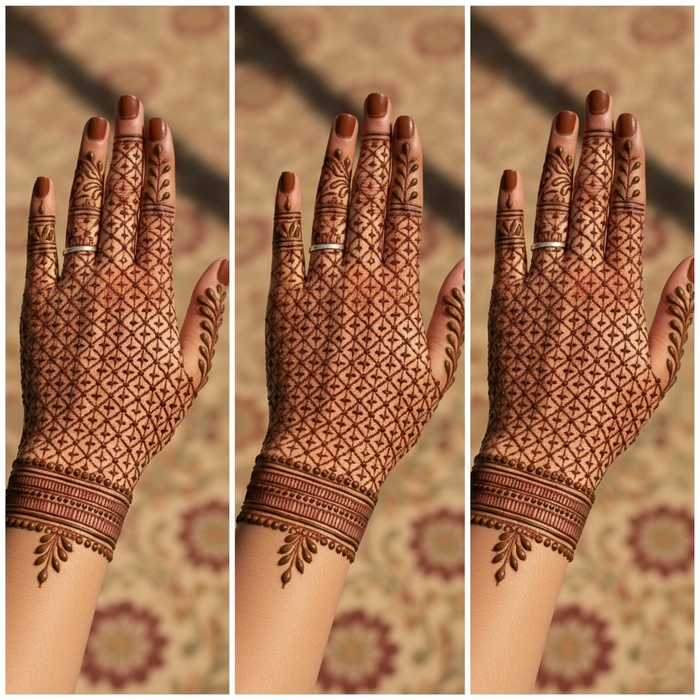 zig zag jali mehndi design