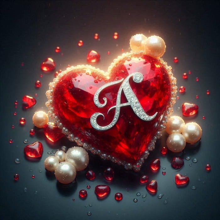 a name dp with red heart