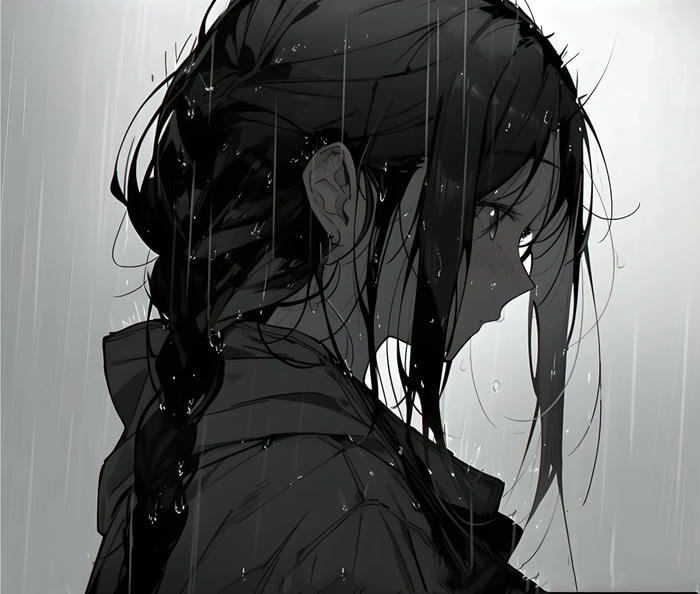 alone anime dp black background