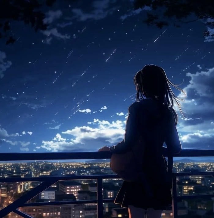 alone anime dp for girls