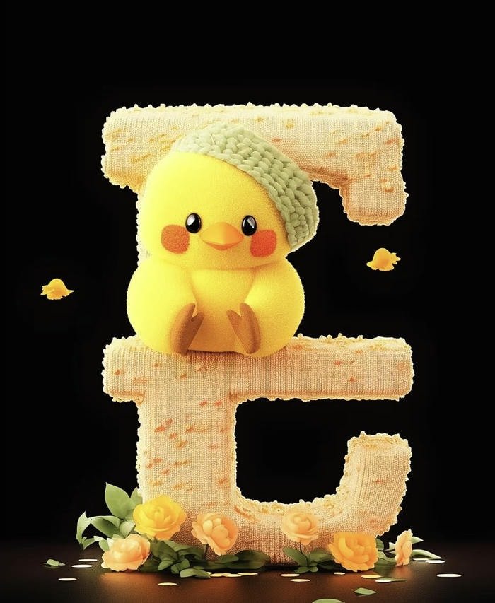 artistic avatar letter e