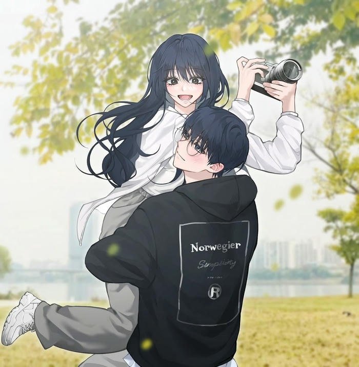 beautiful love cartoon couple dp