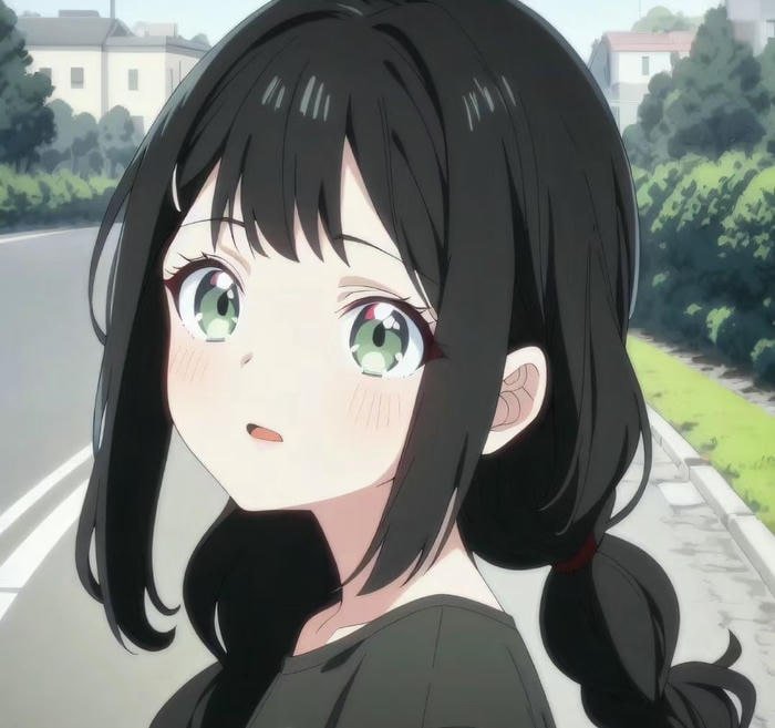 bright pose instagram cartoon dp for girls