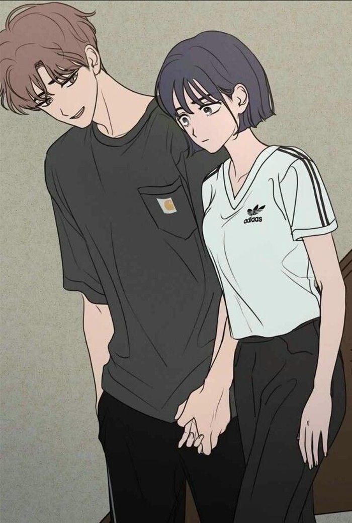 classic light cartoon couple dp