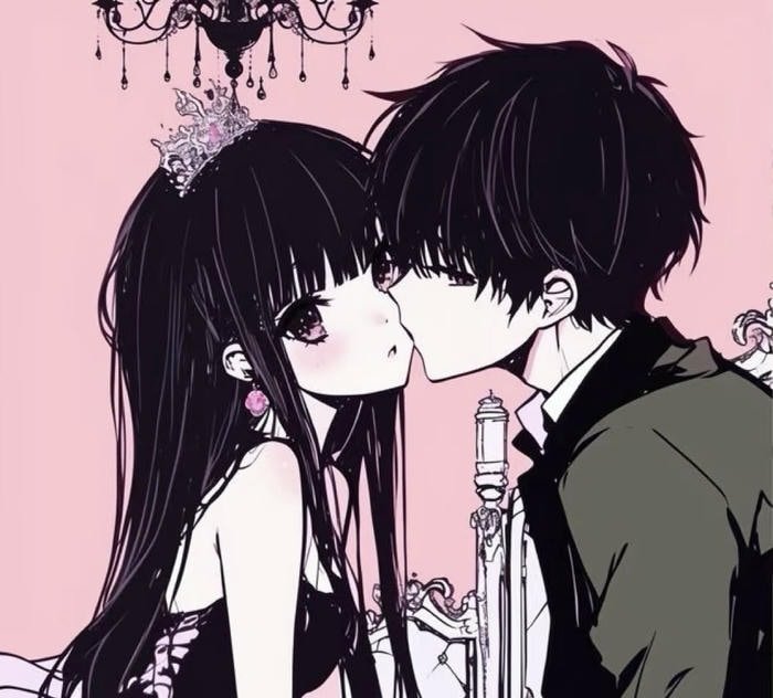 cute anime couple dp 4k