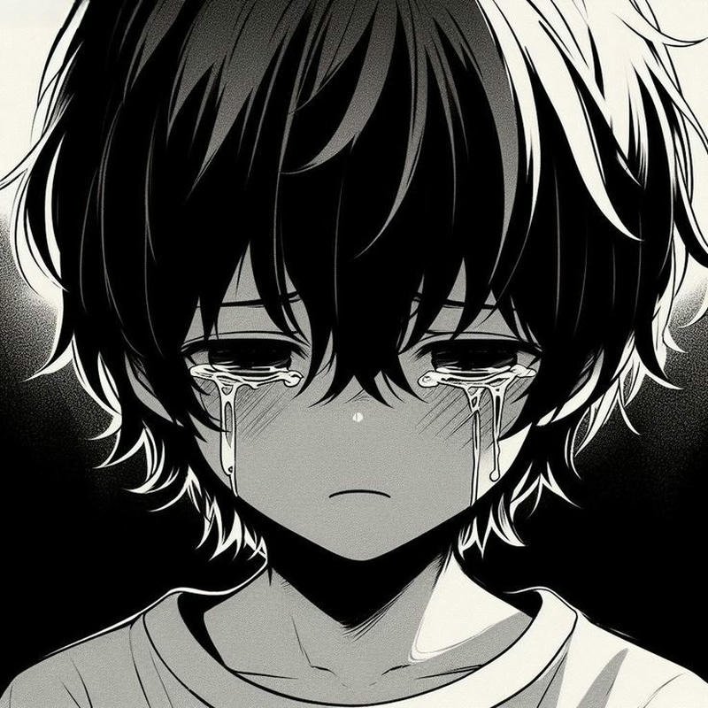 dark sad anime dp