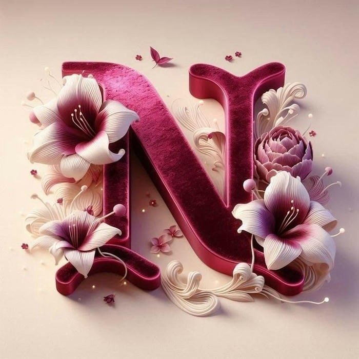 elegant frame N name dp