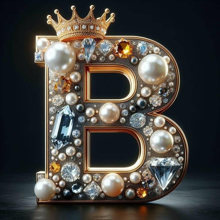 flat icon letter b