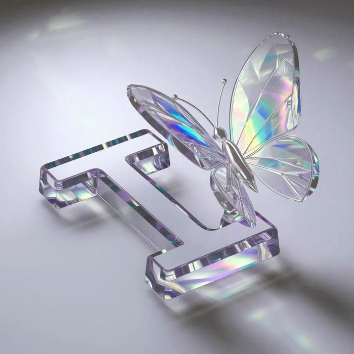 gradient art i initial