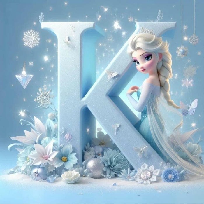 gradient art k initial