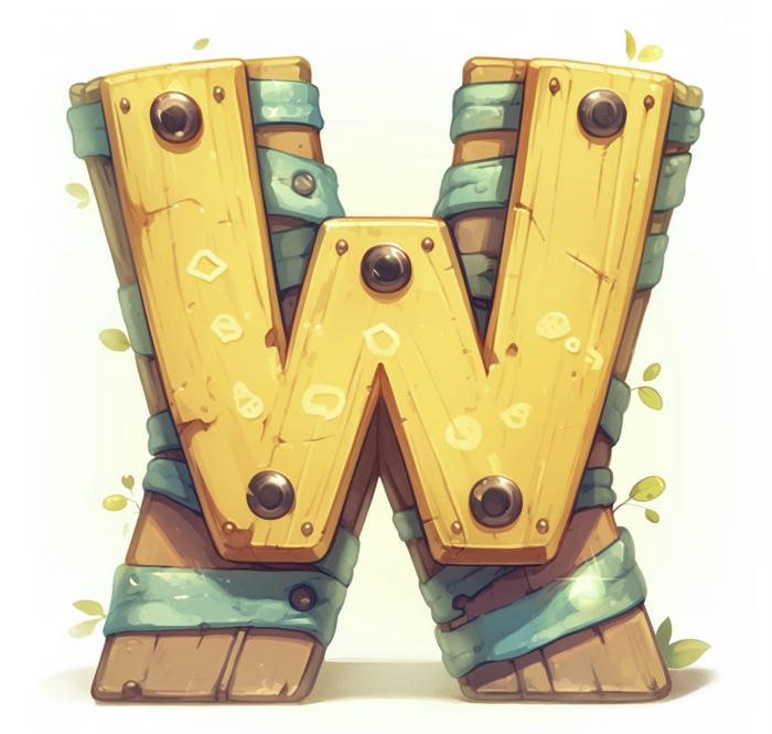 graphic built on w initial