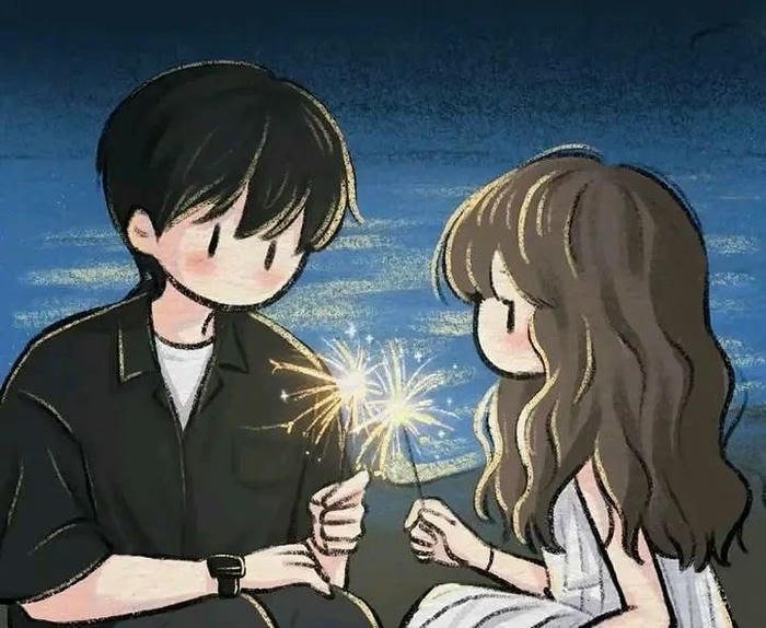 happy mood cartoon couple dp