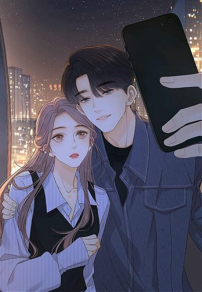 hd background cartoon couple dp