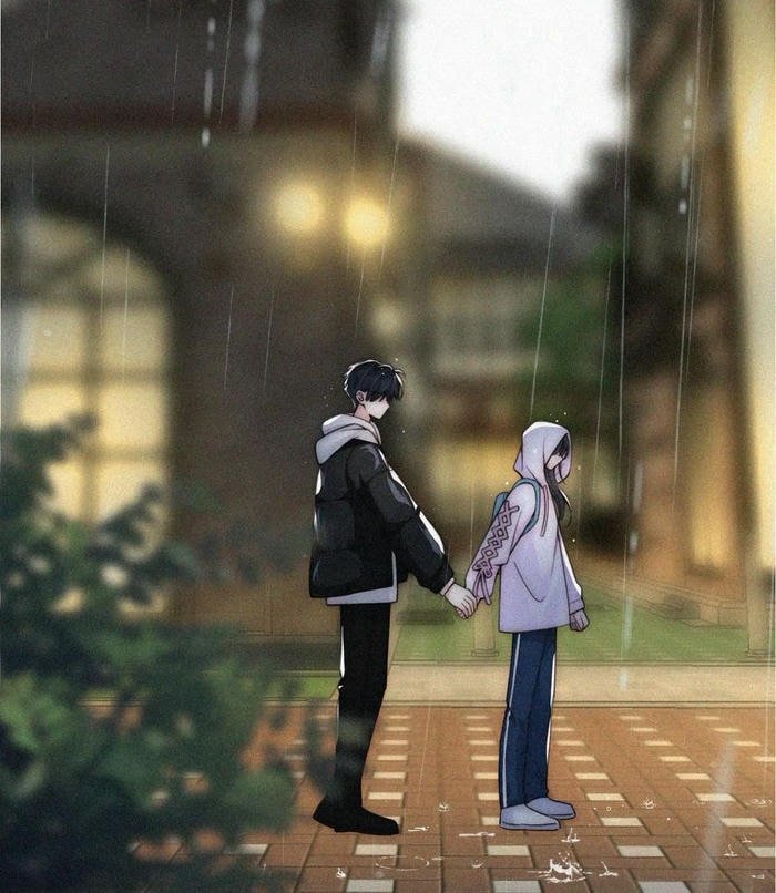 hd portrait cartoon couple dp