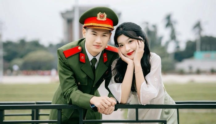 hd wallpaper army couple dp