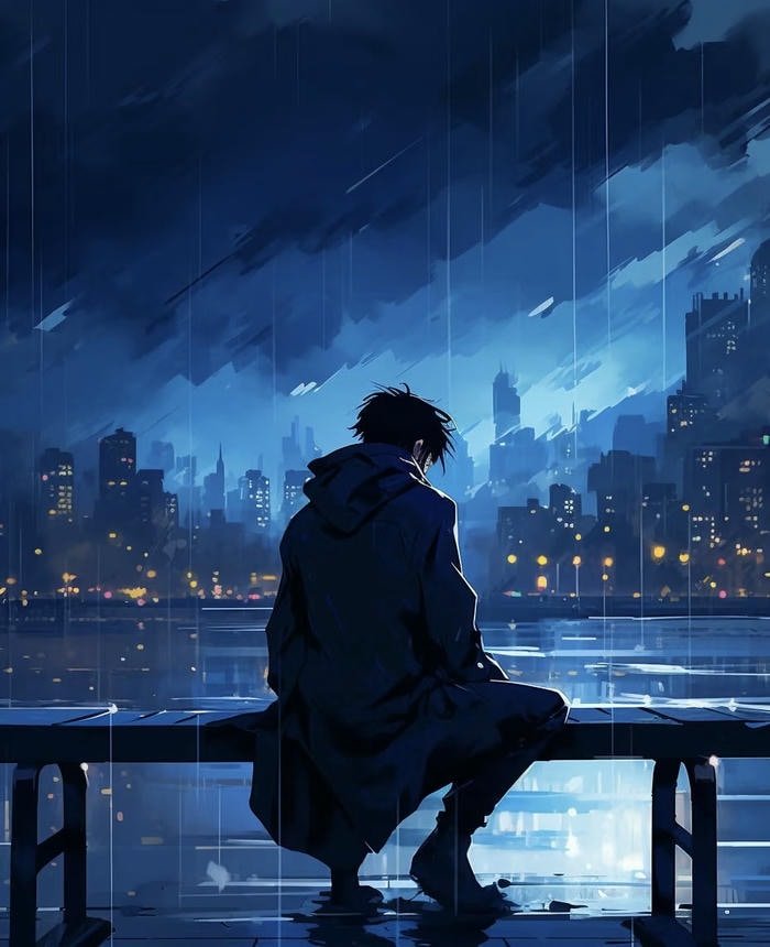 heartbroken alone anime dp