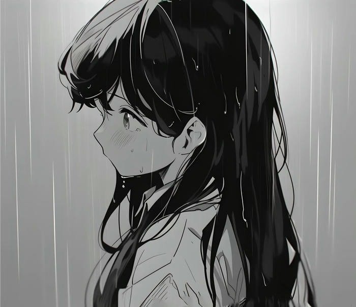 lonely girl alone anime dp