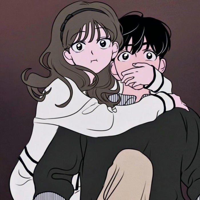 love pose cartoon couple dp