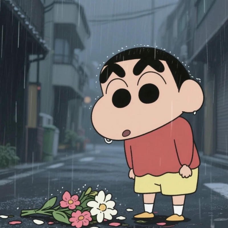 minimal sad cartoon dp