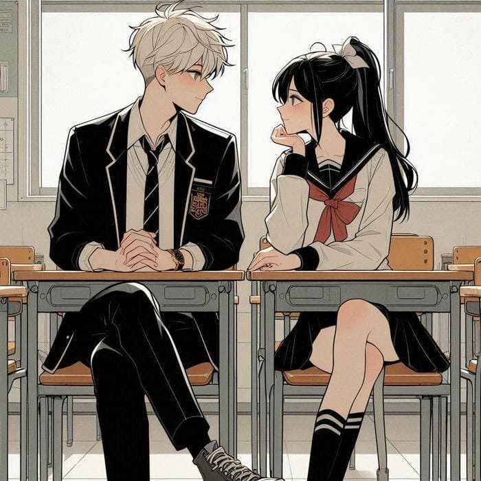 modern art cartoon couple dp