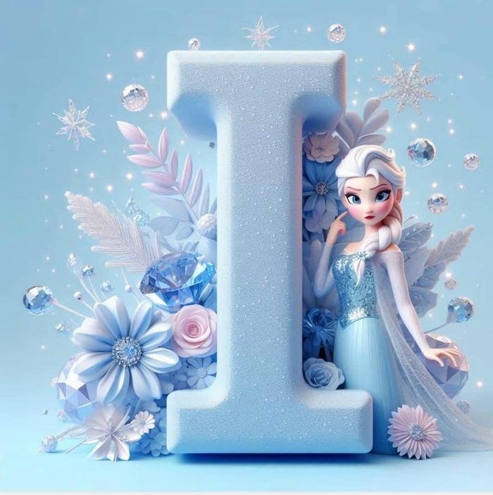 modern icon letter i