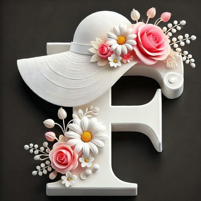 modern look letter f