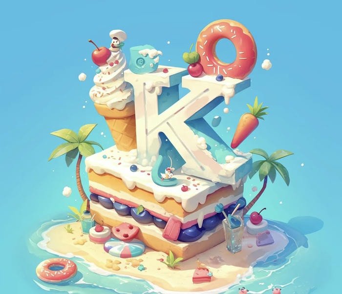 pastel theme k initial