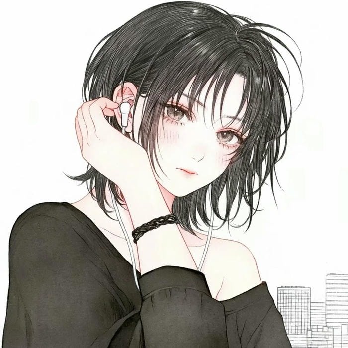 pretty anime girl dp