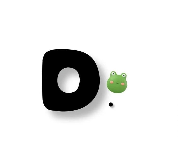 rounded font d initial