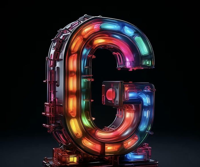 rounded font g initial